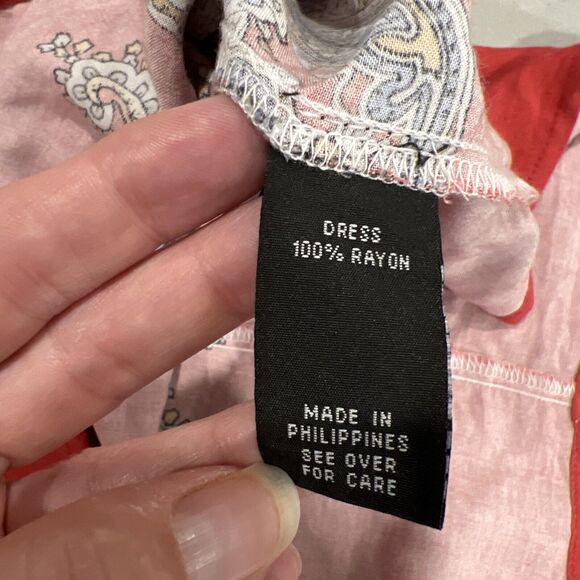 A. Byer Dress Juniors Size 11 Halter Neck Paisley Lightweight - Picture 12 of 14